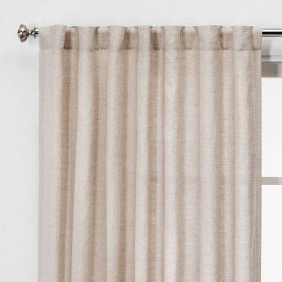 Threshold - Light Filtering Linen Window Curtain Pan Natural - Picture 1 of 4